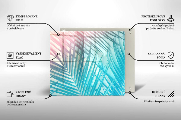 Glas Ceranfeldabdeckung Pastellblätter