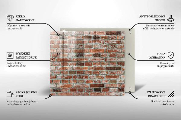 Glas Ceranfeldabdeckung Alte Backsteinmauer