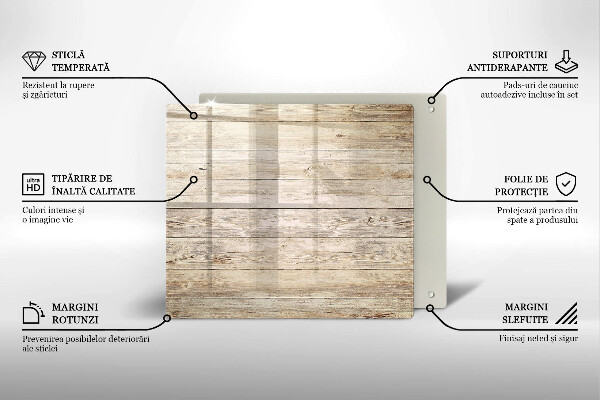 Glas Ceranfeldabdeckung Holzbretter