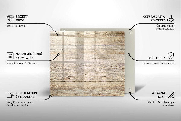 Glas Ceranfeldabdeckung Holzbretter