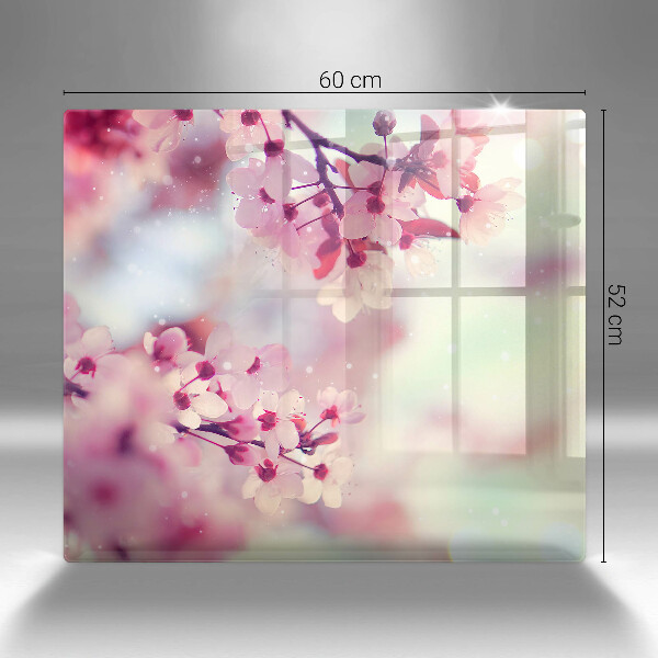 Glas Herdabdeckplatte Naturapfelblüten