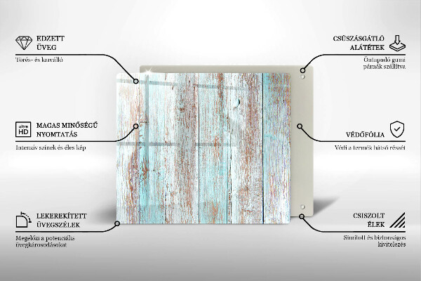 Glas Herdabdeckplatte Alte Vintage-Bretter