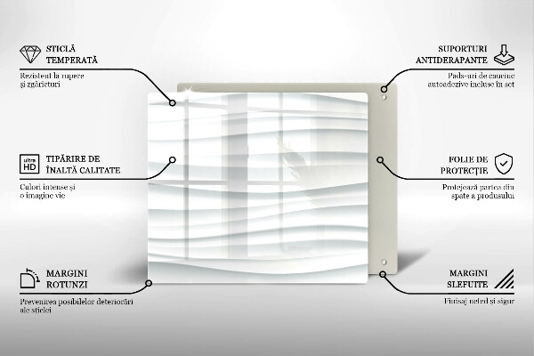 Glas Herdabdeckplatte Moderne Struktur