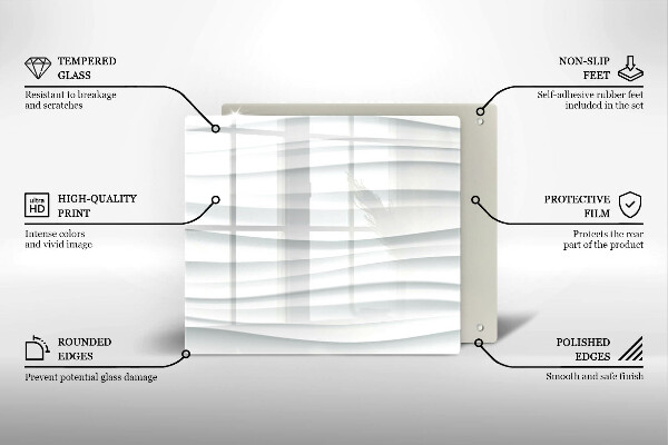 Glas Herdabdeckplatte Moderne Struktur