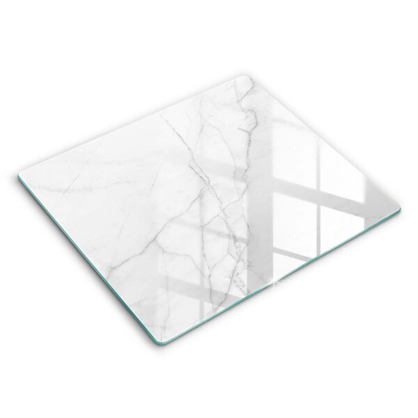 Glas Herdabdeckplatte Marmorsteinhintergrund