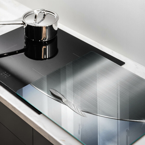 Glas Herdabdeckplatte Abstraktionsmuster aus Metall