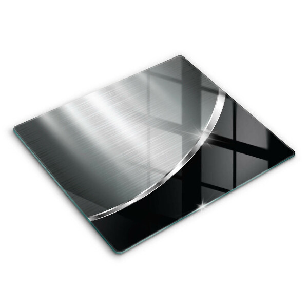 Glas Ceranfeldabdeckung Abstraktion mit Metall