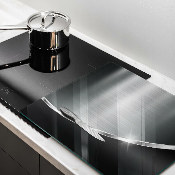 Glas Ceranfeldabdeckung Abstraktion mit Metall