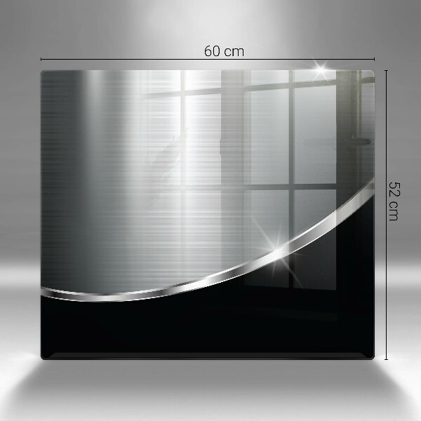 Glas Ceranfeldabdeckung Abstraktion mit Metall