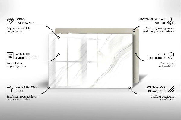 Glas Ceranfeldabdeckung Zarter Marmor