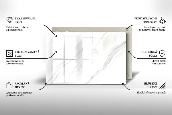 Glas Ceranfeldabdeckung Zarter Marmor