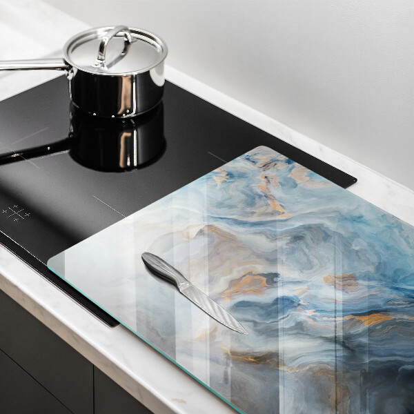 Glas Herdabdeckplatte Marmorstruktur