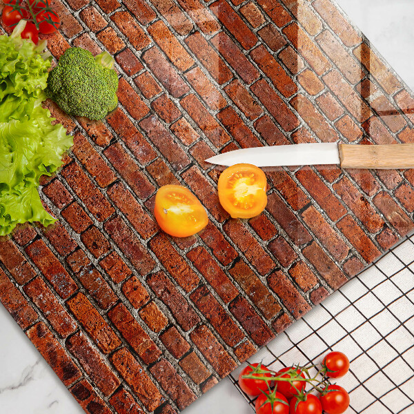 Glas Herdabdeckplatte Wand aus Backsteinmauer