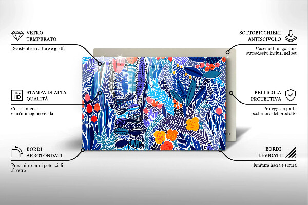 Glas Ceranfeldabdeckung Bemalte Wiese