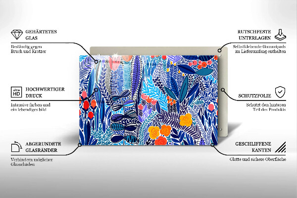Glas Ceranfeldabdeckung Bemalte Wiese