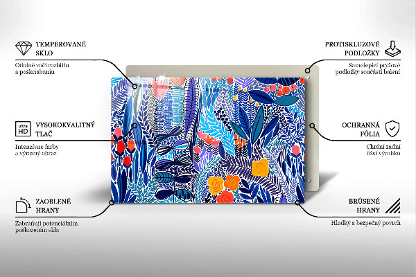 Glas Ceranfeldabdeckung Bemalte Wiese