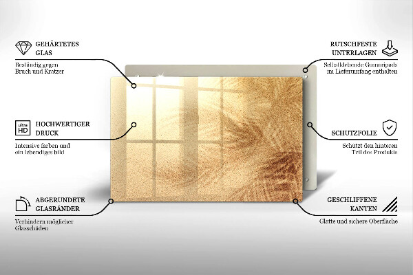 Glas Ceranfeldabdeckung Strandsandurlaub