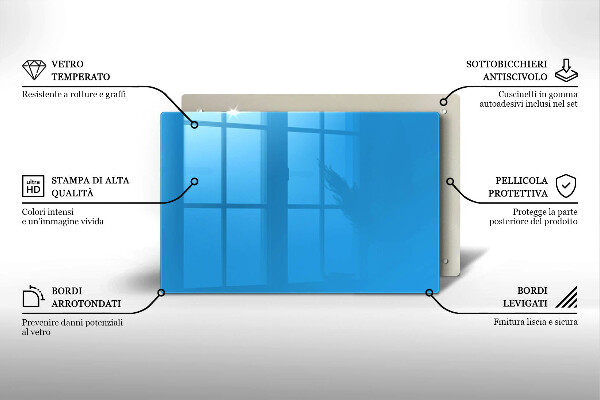 Glas Ceranfeldabdeckung Blaue Farbe