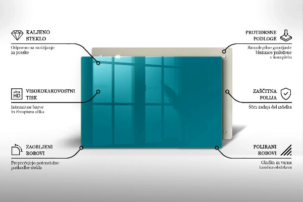 Glas Ceranfeldabdeckung Türkis