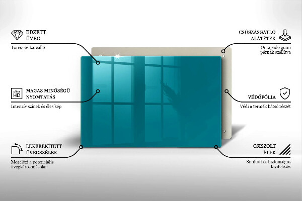 Glas Ceranfeldabdeckung Türkis