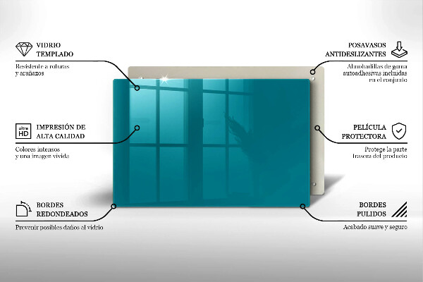 Glas Ceranfeldabdeckung Türkis