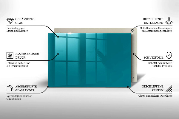 Glas Ceranfeldabdeckung Türkis