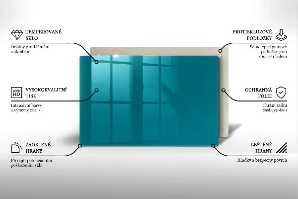 Glas Ceranfeldabdeckung Türkis