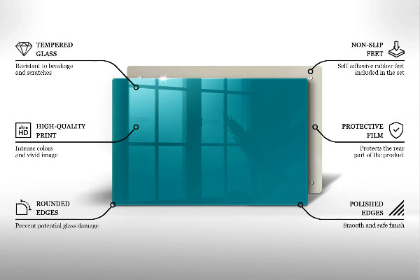 Glas Ceranfeldabdeckung Türkis