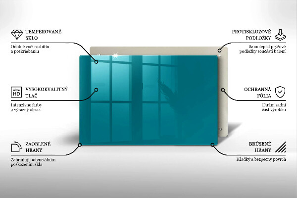 Glas Ceranfeldabdeckung Türkis