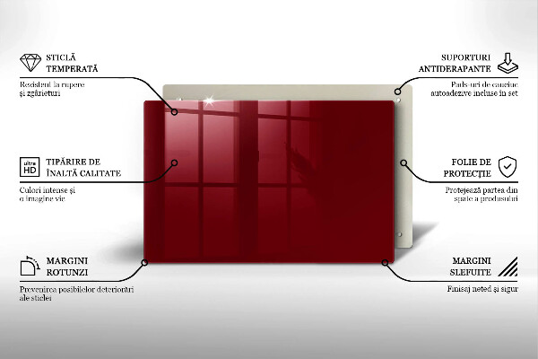 Glas Ceranfeldabdeckung weinrote Farbe