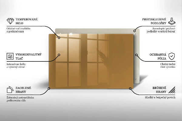 Glas Ceranfeldabdeckung Beige Farbe