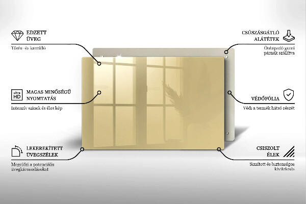 Glas Ceranfeldabdeckung Beige Farbe