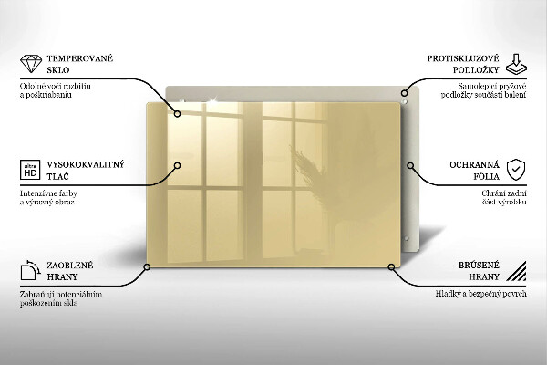 Glas Ceranfeldabdeckung Beige Farbe