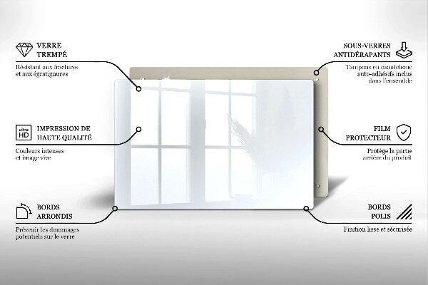Glas Ceranfeldabdeckung weiße Farbe