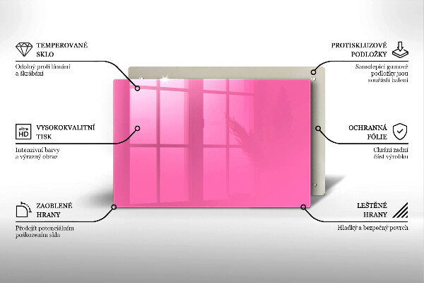 Glas Ceranfeldabdeckung Pinke Farbe