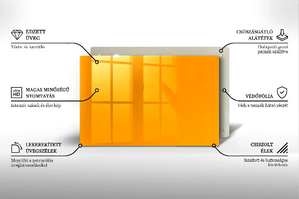 Glas Ceranfeldabdeckung Dunkelgelbe Farbe
