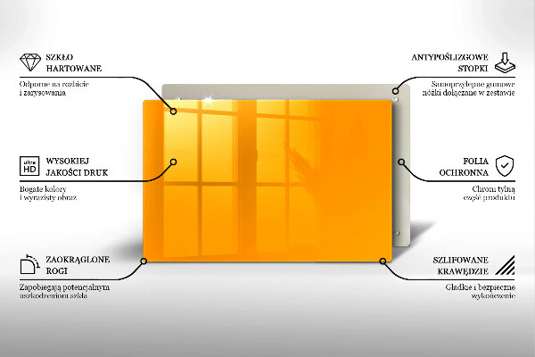 Glas Ceranfeldabdeckung Dunkelgelbe Farbe