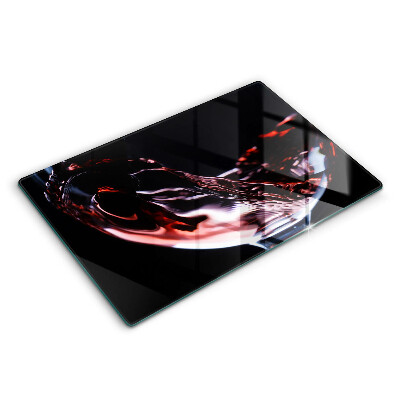 Glas Herdabdeckplatte Ein Glas Rotwein