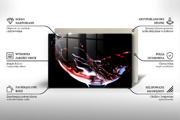 Glas Herdabdeckplatte Ein Glas Rotwein