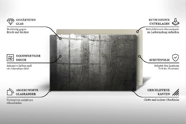 Glas Herdabdeckplatte Metallstruktur