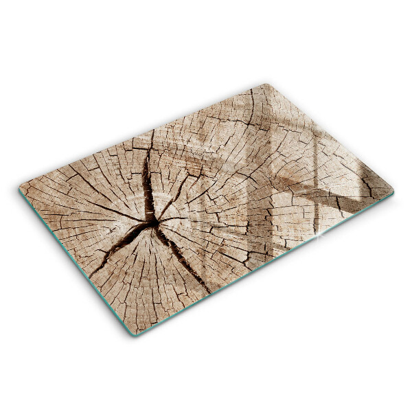 Glas Herdabdeckplatte Querschnitt eines Baumes
