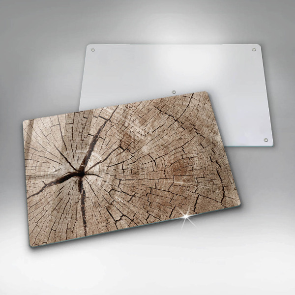 Glas Herdabdeckplatte Querschnitt eines Baumes