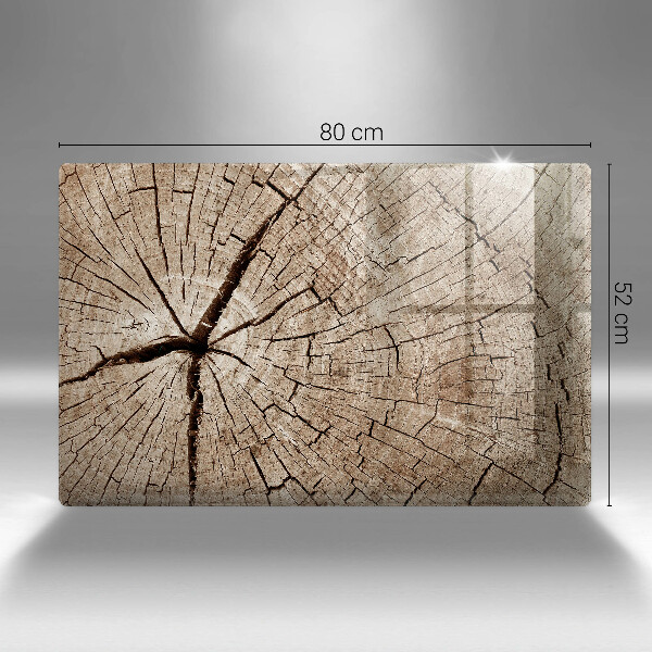 Glas Herdabdeckplatte Querschnitt eines Baumes