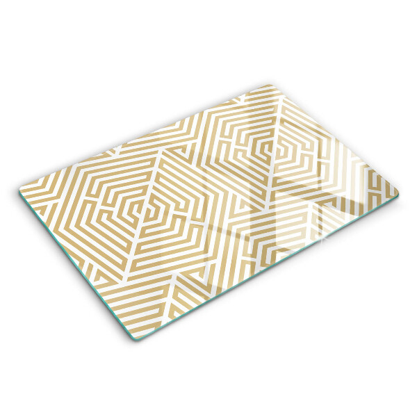 Glas Herdabdeckplatte Geometrische Linien
