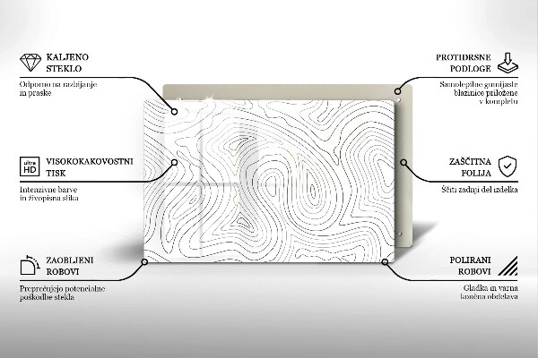 Glas Herdabdeckplatte Abstrakte Formen