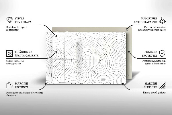 Glas Herdabdeckplatte Abstrakte Formen
