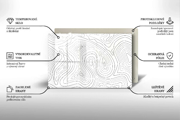 Glas Herdabdeckplatte Abstrakte Formen