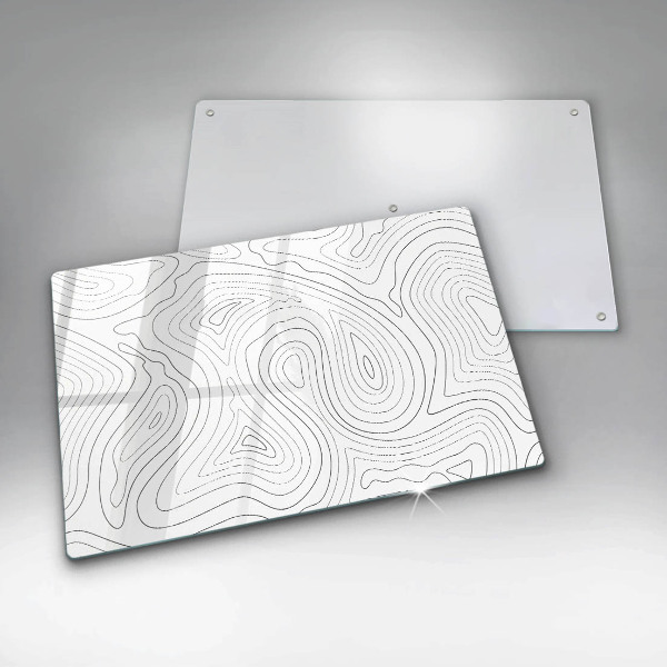 Glas Herdabdeckplatte Abstrakte Formen