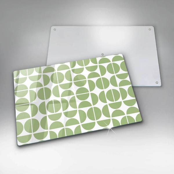 Glas Herdabdeckplatte Muster aus Boho-Formen