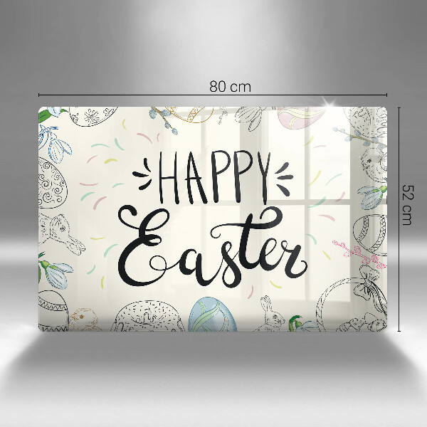 Glas Herdabdeckplatte Happy Easter